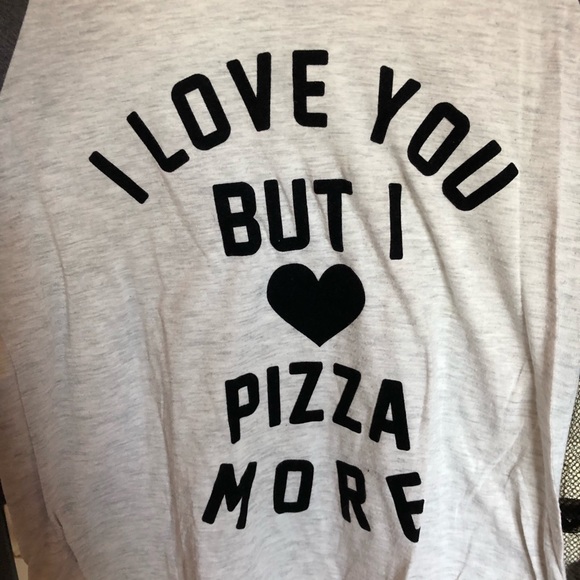I love pizza graphic baseball tee - Picture 2 of 4